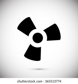 black fan and propeller icon