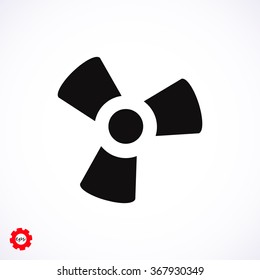 black fan and propeller icon