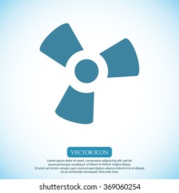black fan and propeller icon