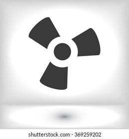 black fan and propeller icon