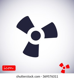 black fan and propeller icon