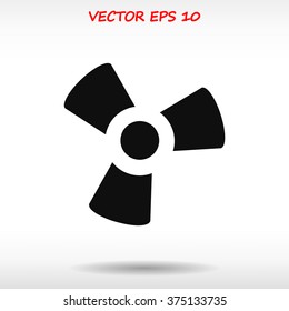 black fan and propeller icon