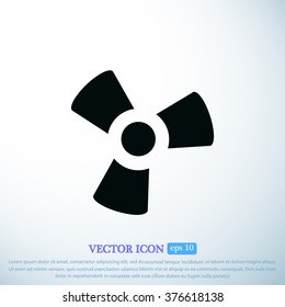 black fan and propeller icon