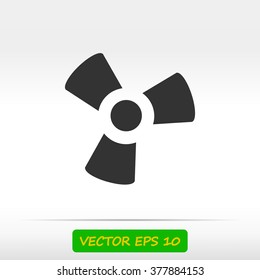 black fan and propeller icon