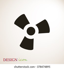 black fan and propeller icon