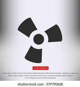 black fan and propeller icon