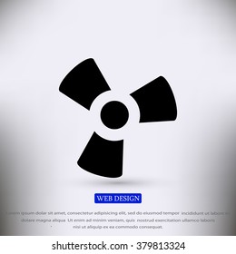 black fan and propeller icon