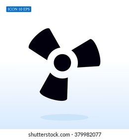 black fan and propeller icon