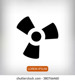 black fan and propeller icon