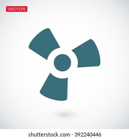 black fan and propeller icon