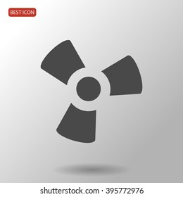 black fan and propeller icon