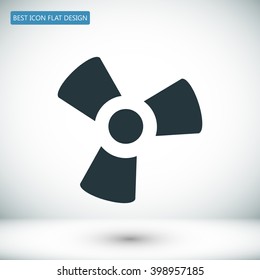 black fan and propeller icon