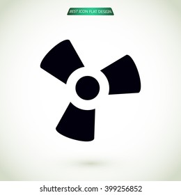 black fan and propeller icon