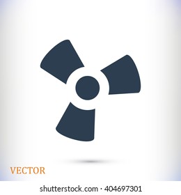black fan and propeller icon