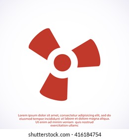 black fan and propeller icon
