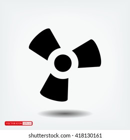 black fan and propeller icon