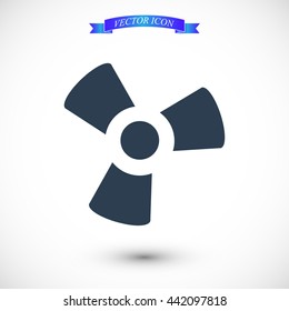 black fan and propeller icon