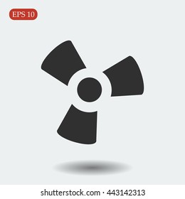 black fan and propeller icon