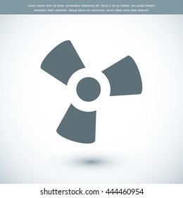 black fan and propeller icon