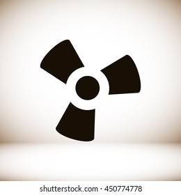 black fan and propeller icon