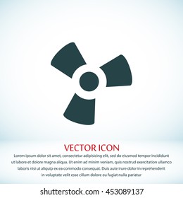 black fan and propeller icon