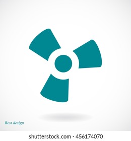 black fan and propeller icon