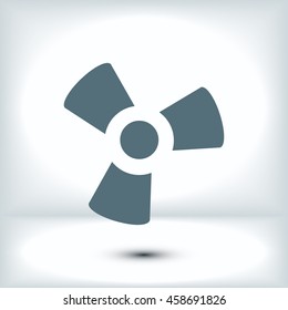 black fan and propeller icon