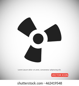 black fan and propeller icon