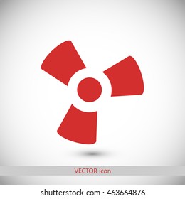 black fan and propeller icon