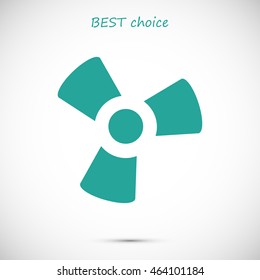 black fan and propeller icon