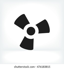 black fan and propeller icon, vector best flat icon, EPS
