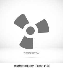 black fan and propeller icon, vector best flat icon, EPS