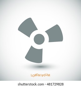 black fan and propeller icon, vector best flat icon, EPS