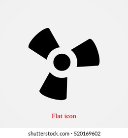 black fan and propeller icon, vector best flat icon, EPS