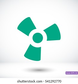 black fan and propeller icon, vector best flat icon, EPS