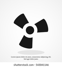 black fan and propeller icon, vector best flat icon, EPS
