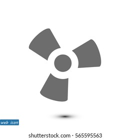 black fan and propeller icon, vector best flat icon, EPS