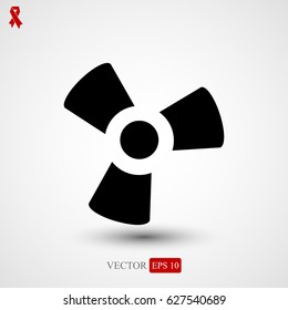 black fan and propeller icon, vector best flat icon, EPS