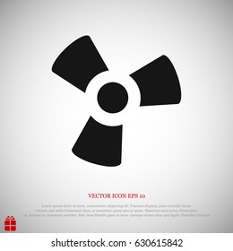 black fan and propeller icon, vector best flat icon, EPS