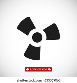 black fan and propeller icon, vector best flat icon, EPS