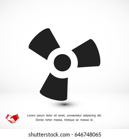 black fan and propeller icon, vector best flat icon, EPS