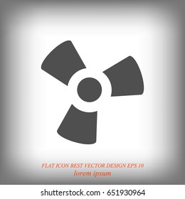 black fan and propeller icon, vector best flat icon, EPS