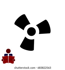 black fan and propeller icon, vector best flat icon, EPS