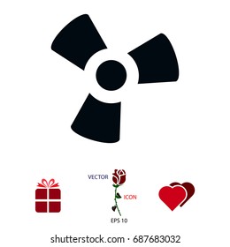 black fan and propeller icon, vector best flat icon, EPS