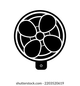black fan vector illustration, perfect for labels, icons, mascots, logos, etc