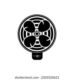 black fan vector illustration, perfect for labels, icons, mascots, logos, etc