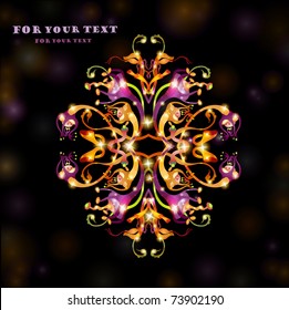 black fantasy bright background space