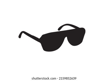 Black fashion sunglasses isolated clipart vector image.Summer sunglasses fashion eyeglasses flat vector image.Sunglasses cartoon glasses for protection from vector 