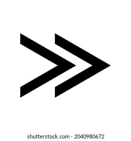 Black fast forward. Forward icon. Arrow vector collection. Navigation pointer. Vector illustration. Stock image.
