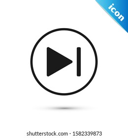 Black Fast forward icon isolated on white background.  Vector Illustration